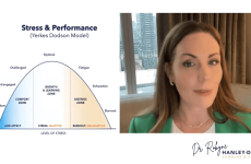 Dafoe video image Image of speaker Robyne Hanley-Dafoe doing presentation