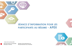 retraite ppt pic photo du powerpoint - séance d'information pour les participants au régime - APEX